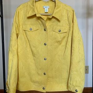 Laura Ashley Yellow Floral Jacquard Jacket